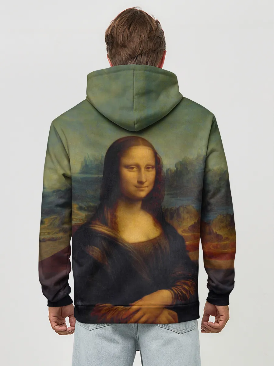 Худи мужской база хлопок / Леонардо да Винчи - Мона Лиза