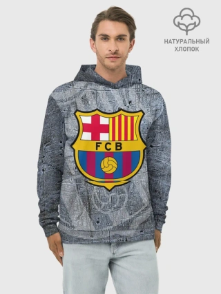 Худи мужской база хлопок / Barcelona
