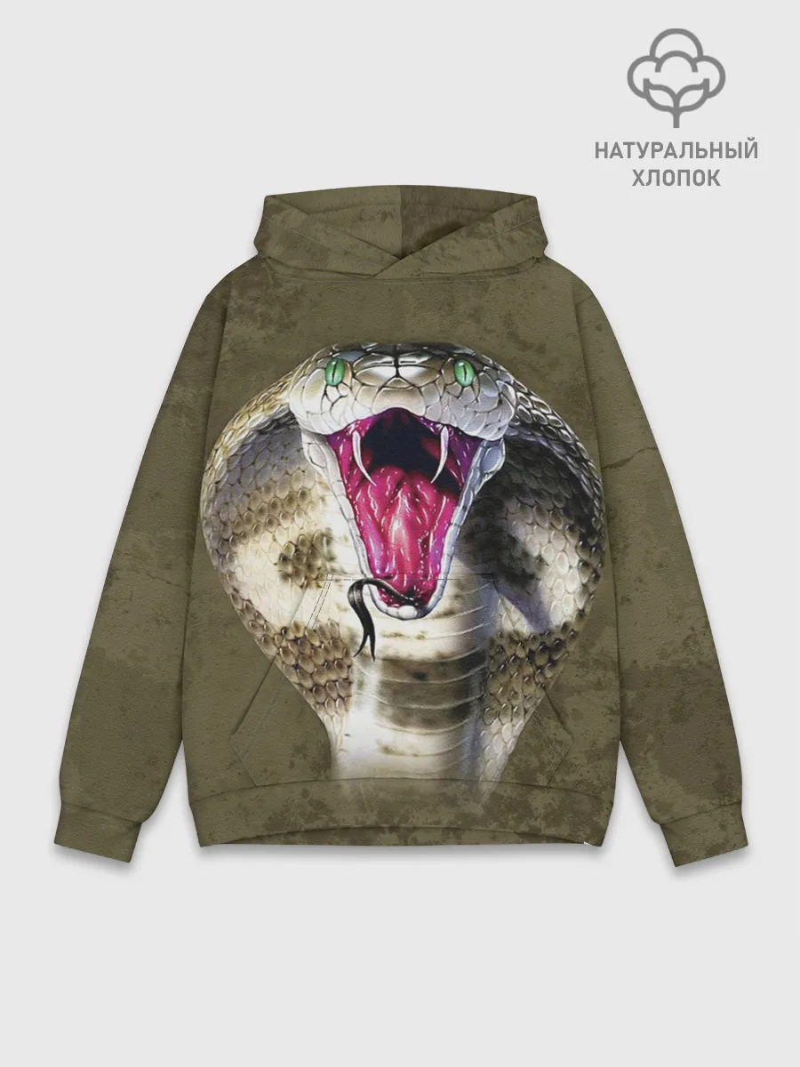 Худи мужской база хлопок / Кобра