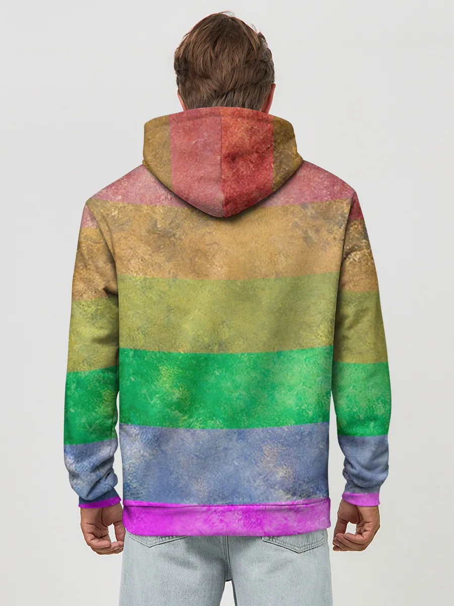 Худи мужской база хлопок / Радужный Ленин