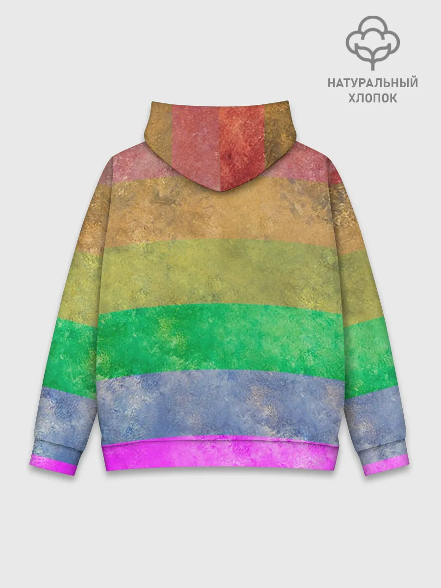 Худи мужской база хлопок / Радужный Ленин