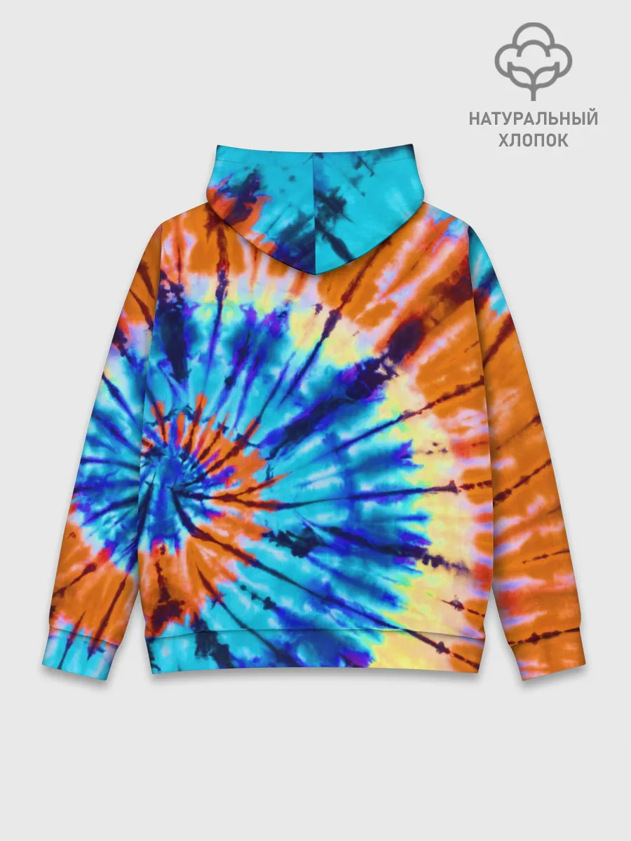 Худи мужской база хлопок / Tie dye