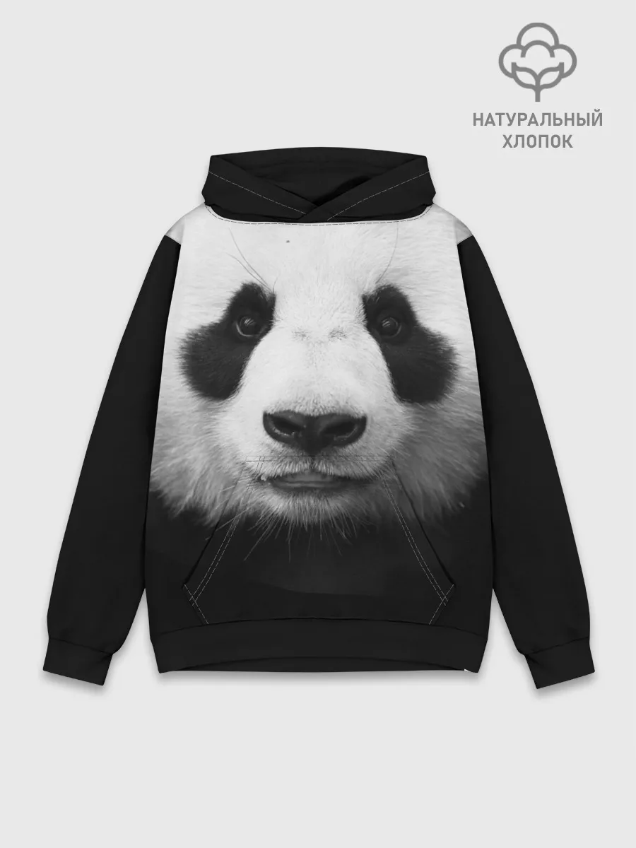 Худи мужской база хлопок / Панда