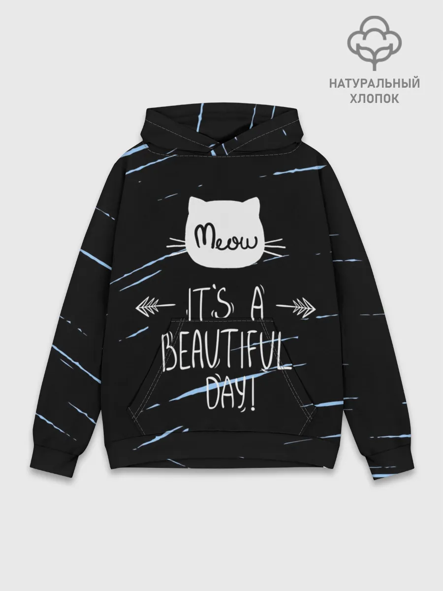 Худи мужской база хлопок / Прекрасный день