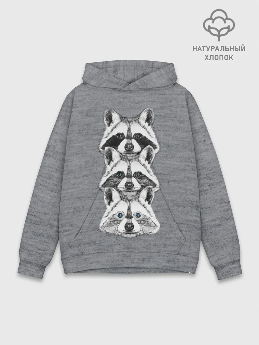 Худи мужской база хлопок / Еноты