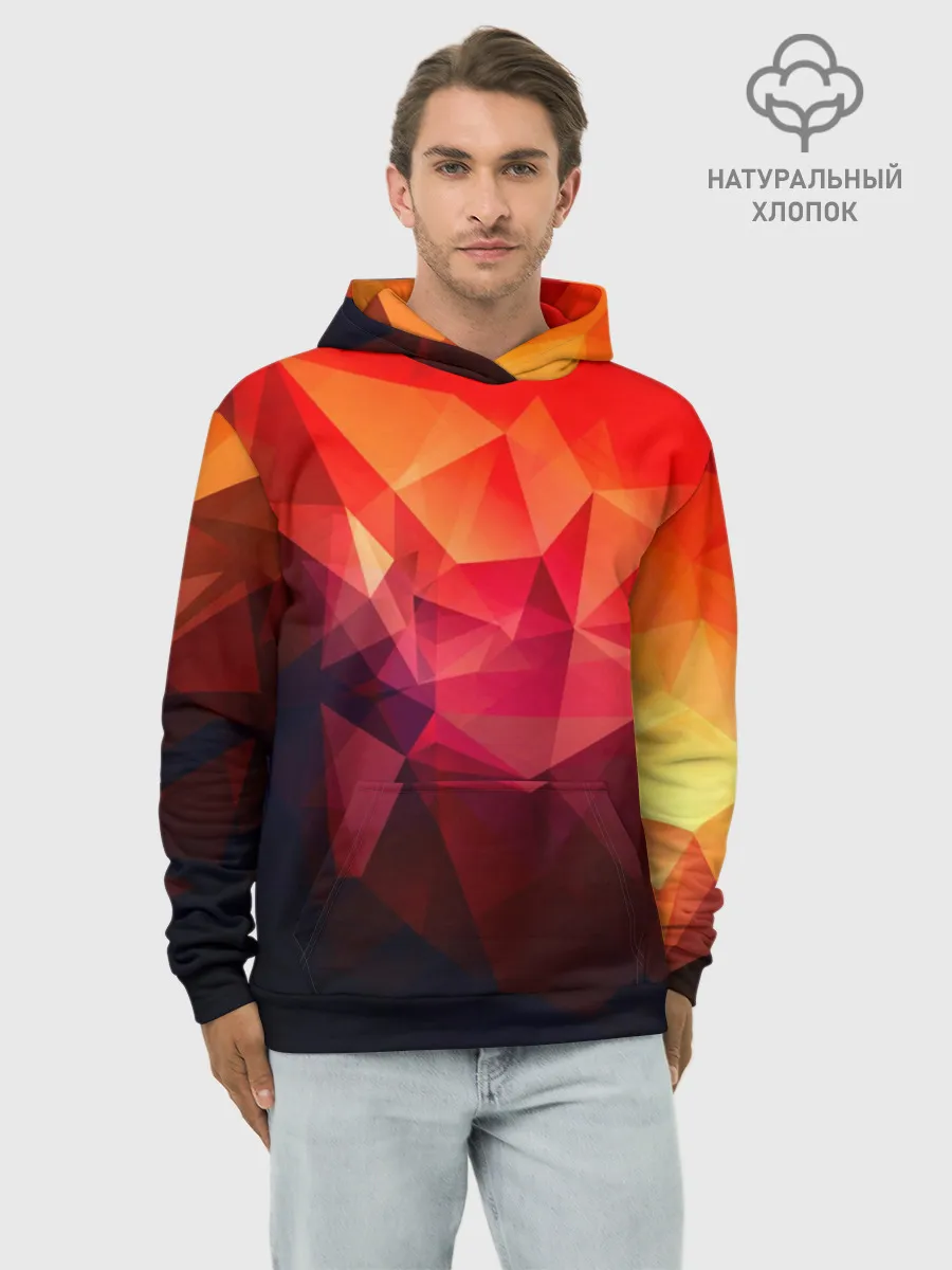 Худи мужской база хлопок / Абстракция
