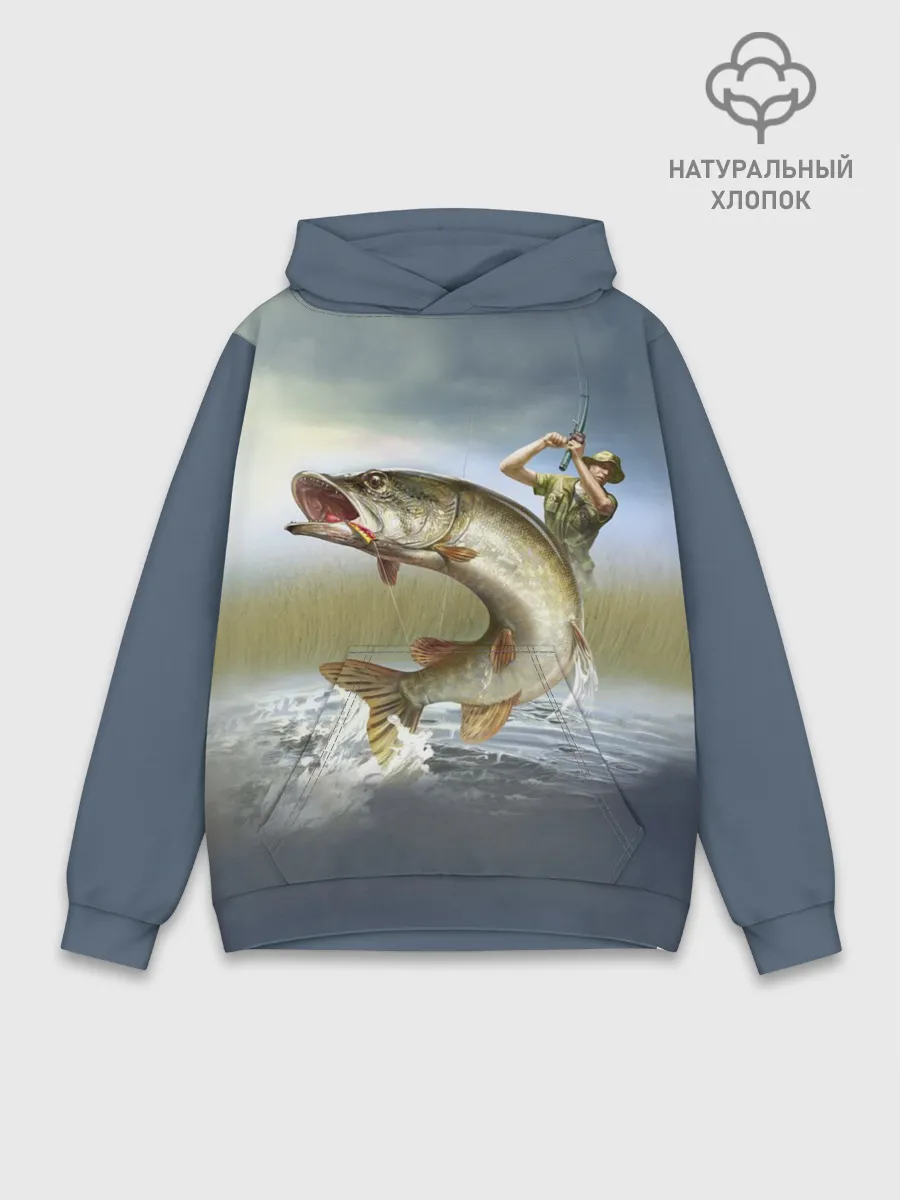 Худи мужской база хлопок / Щука