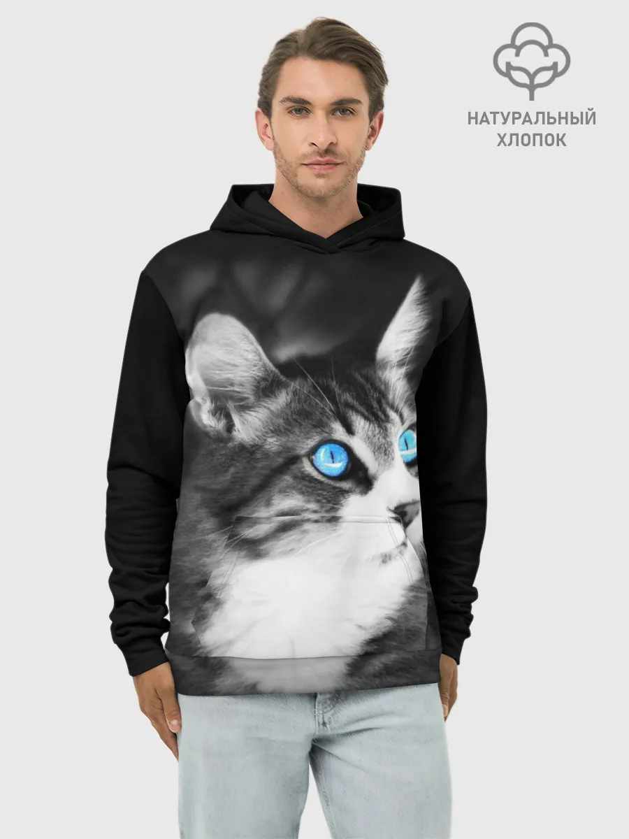 Худи мужской база хлопок / Кот