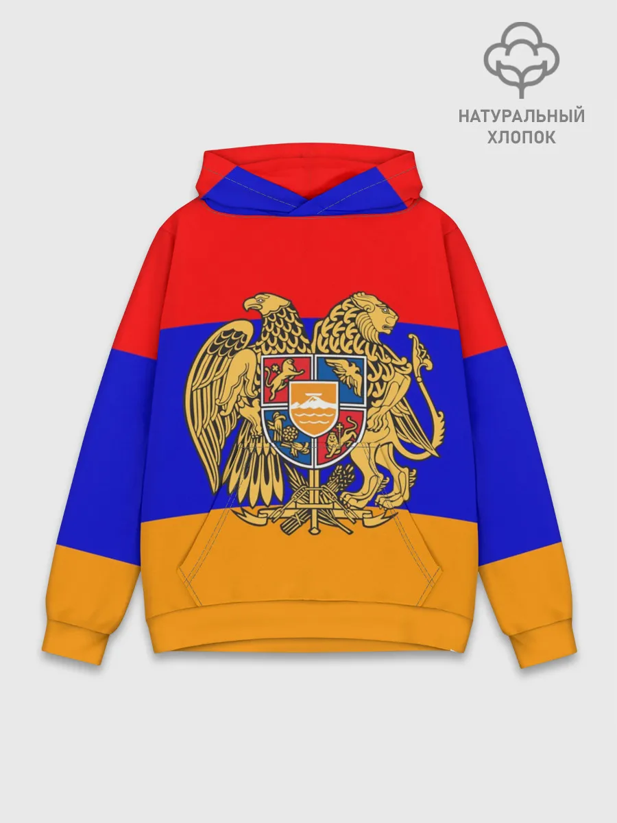 Худи мужской база хлопок / Герб и флаг Армении