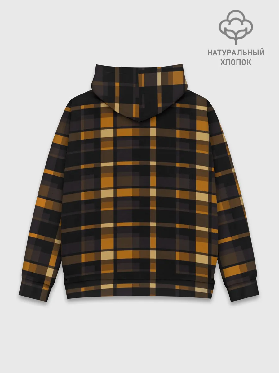 Худи мужской база хлопок / В клетку