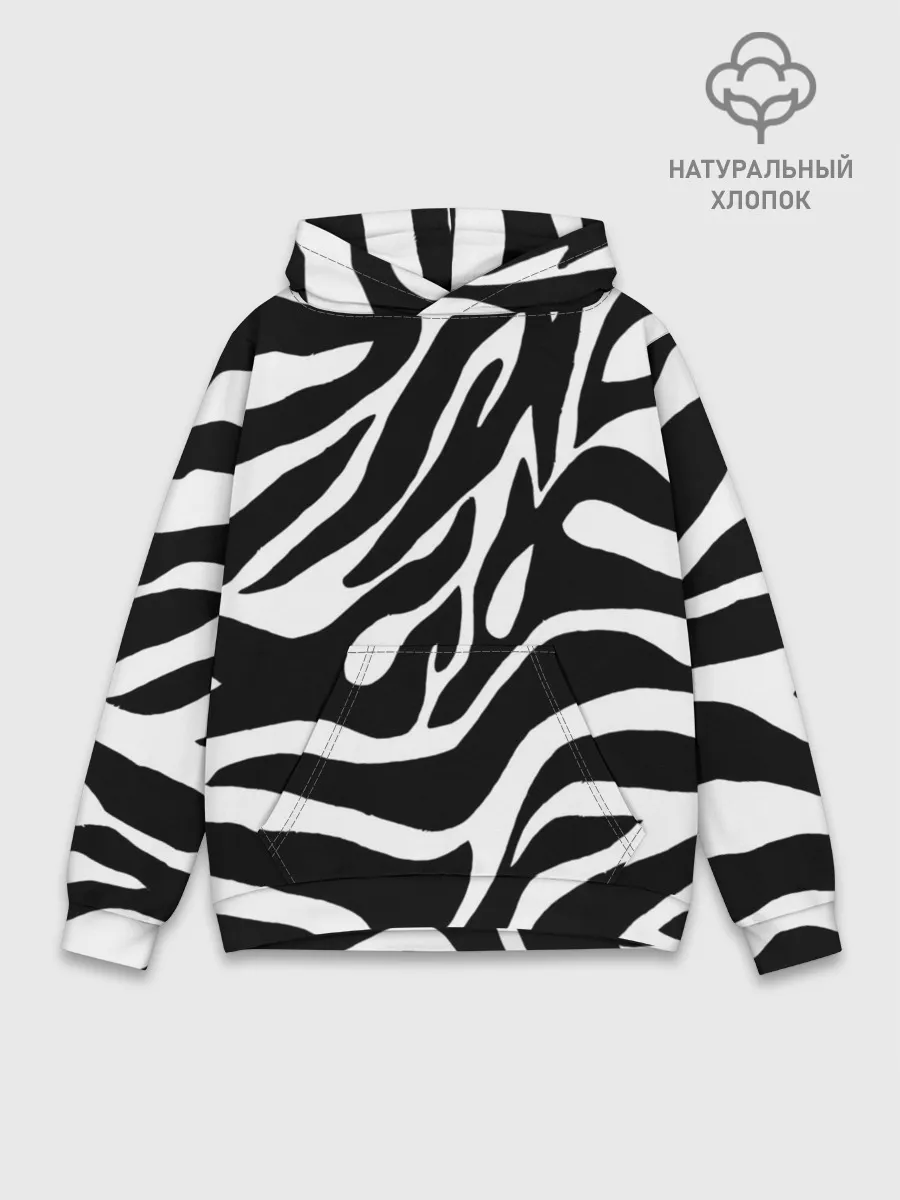 Худи мужской база хлопок / Зебра