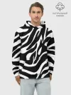 Худи мужской база хлопок / Зебра
