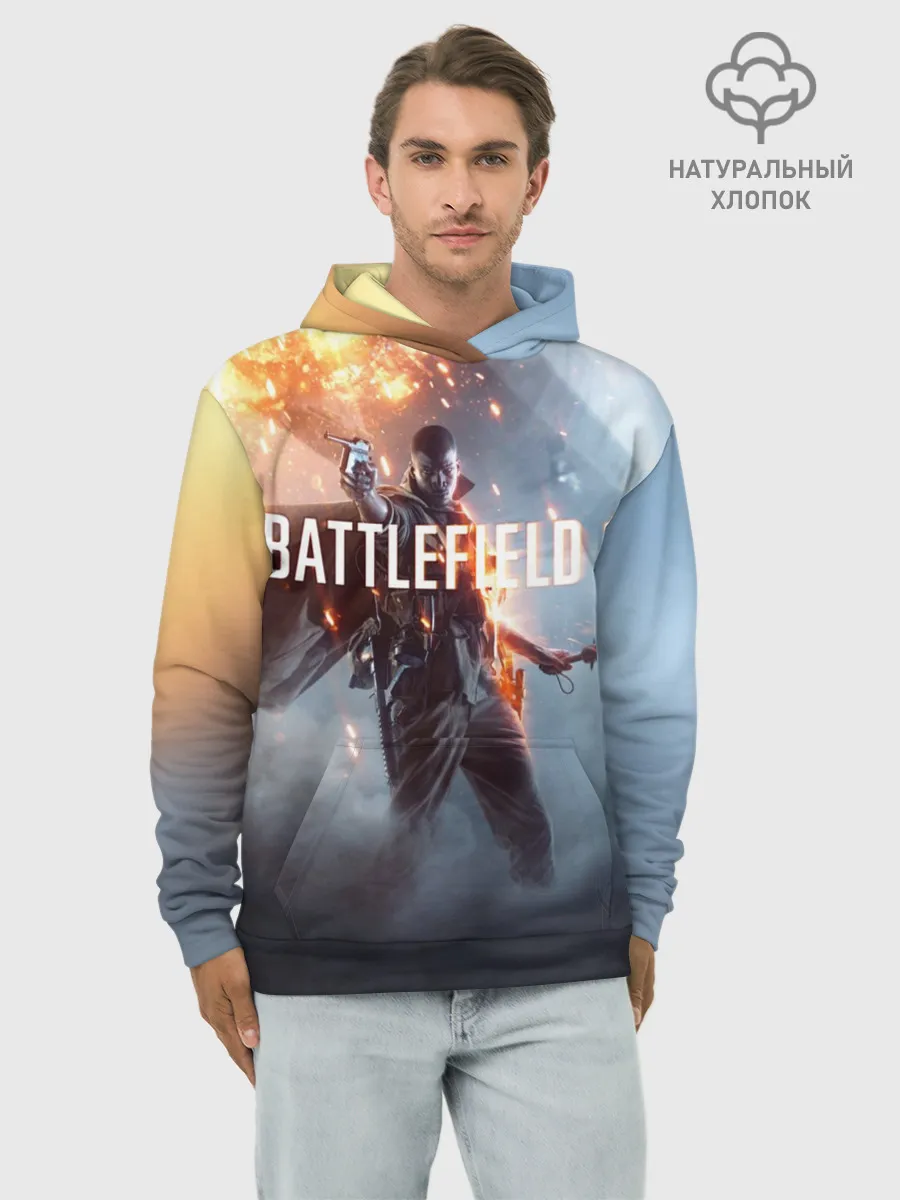 Худи мужской база хлопок / Battlefield 1 | Под дирижаблем
