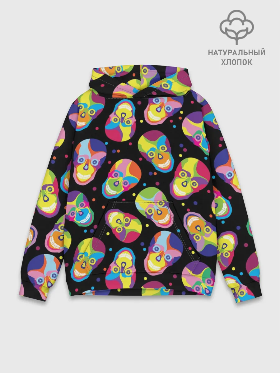 Худи мужской база хлопок / Мексиканские черепа