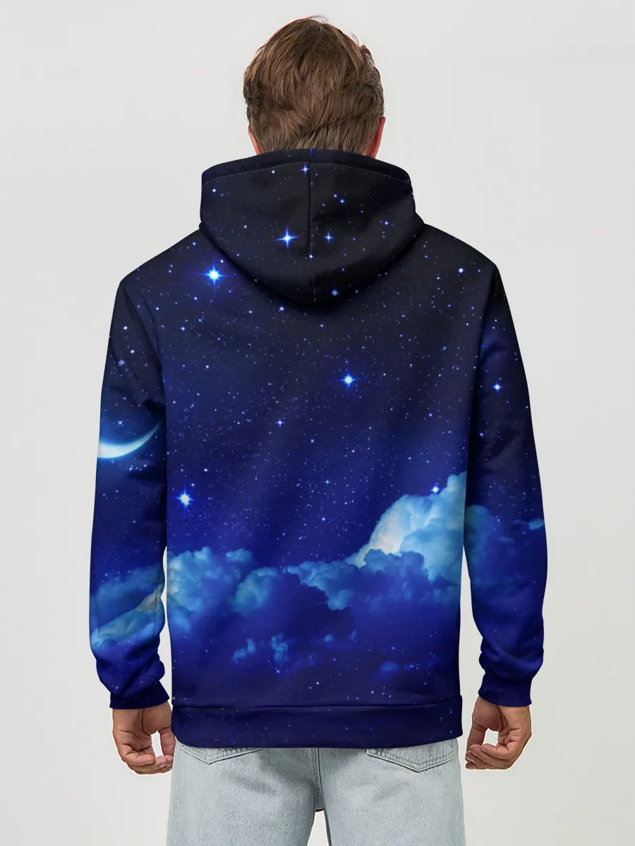 Худи мужской база хлопок / Звёздное небо