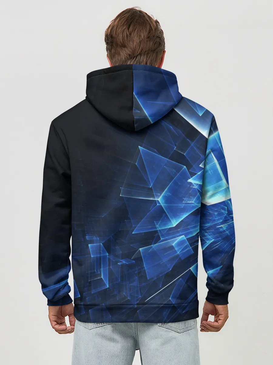 Худи мужской база хлопок / Светящиеся фигуры