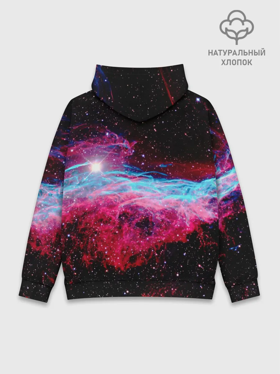 Худи мужской база хлопок / Кот с едой