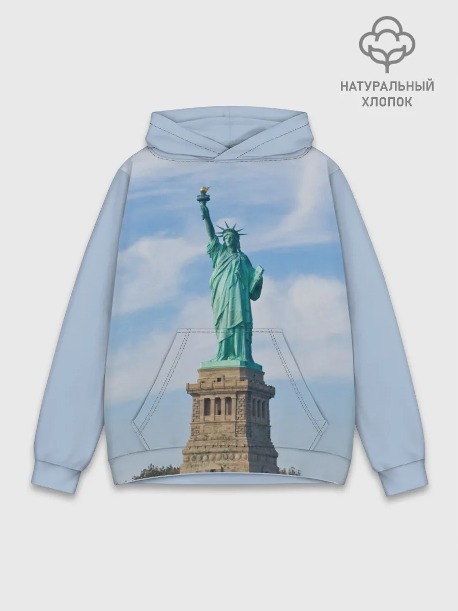 Худи мужской база хлопок / Статуя свободы