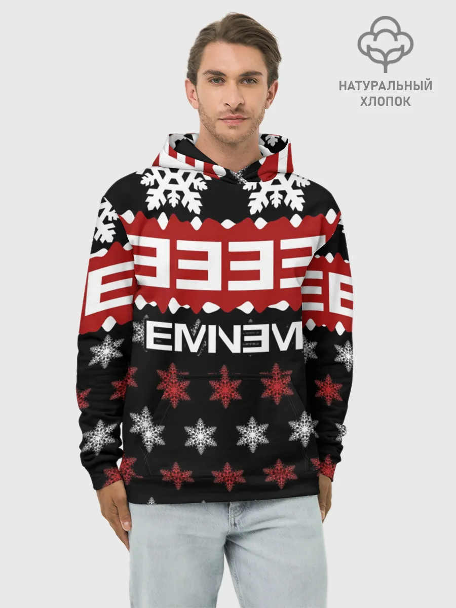 Худи мужской база хлопок / Праздничный Eminem