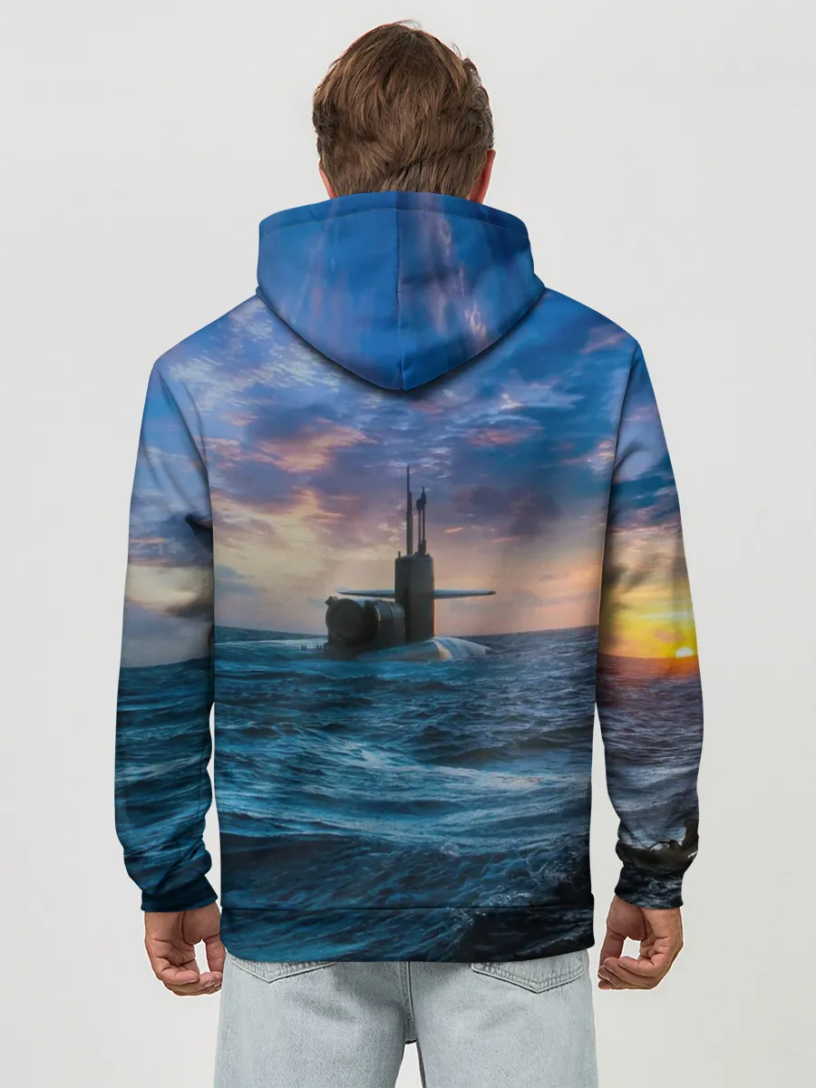 Худи мужской база хлопок / Подводная лодка