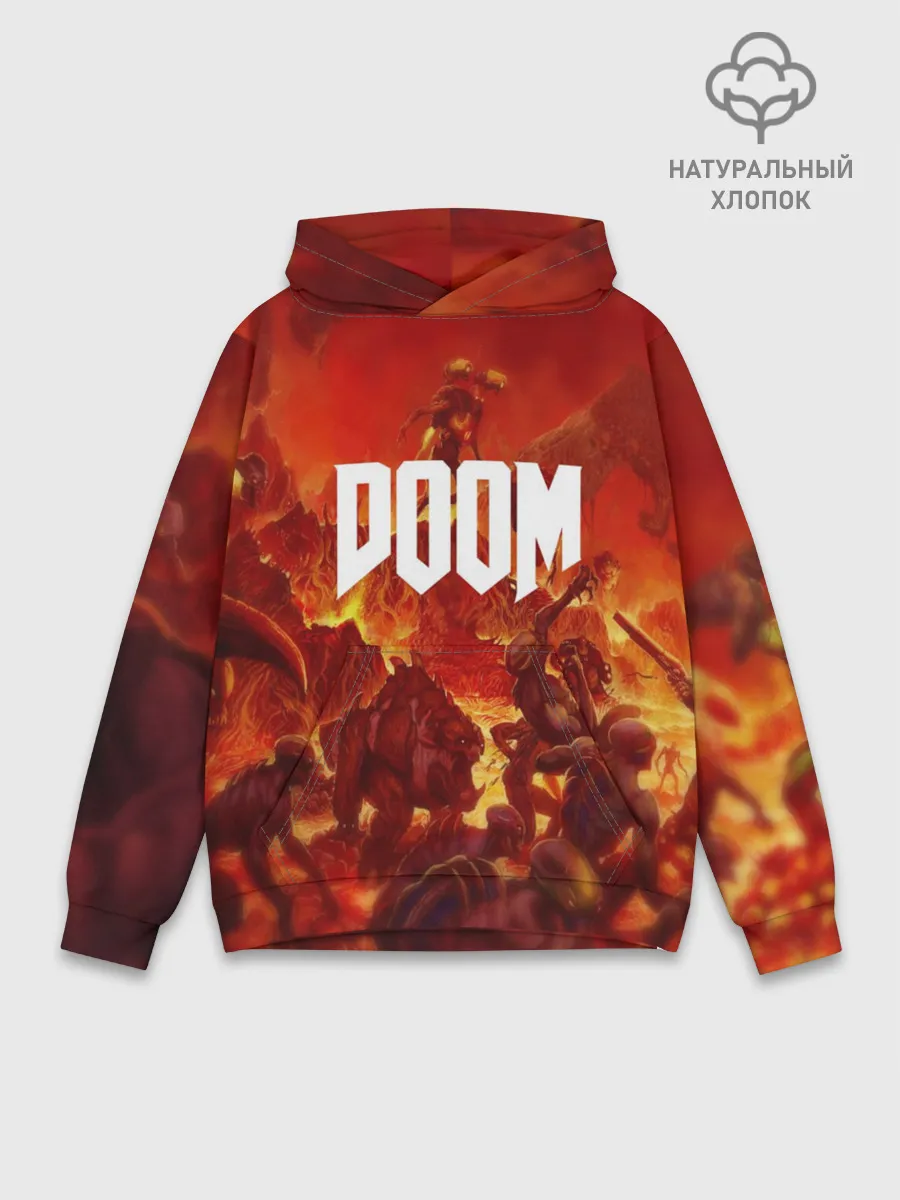 Худи мужской база хлопок / DOOM