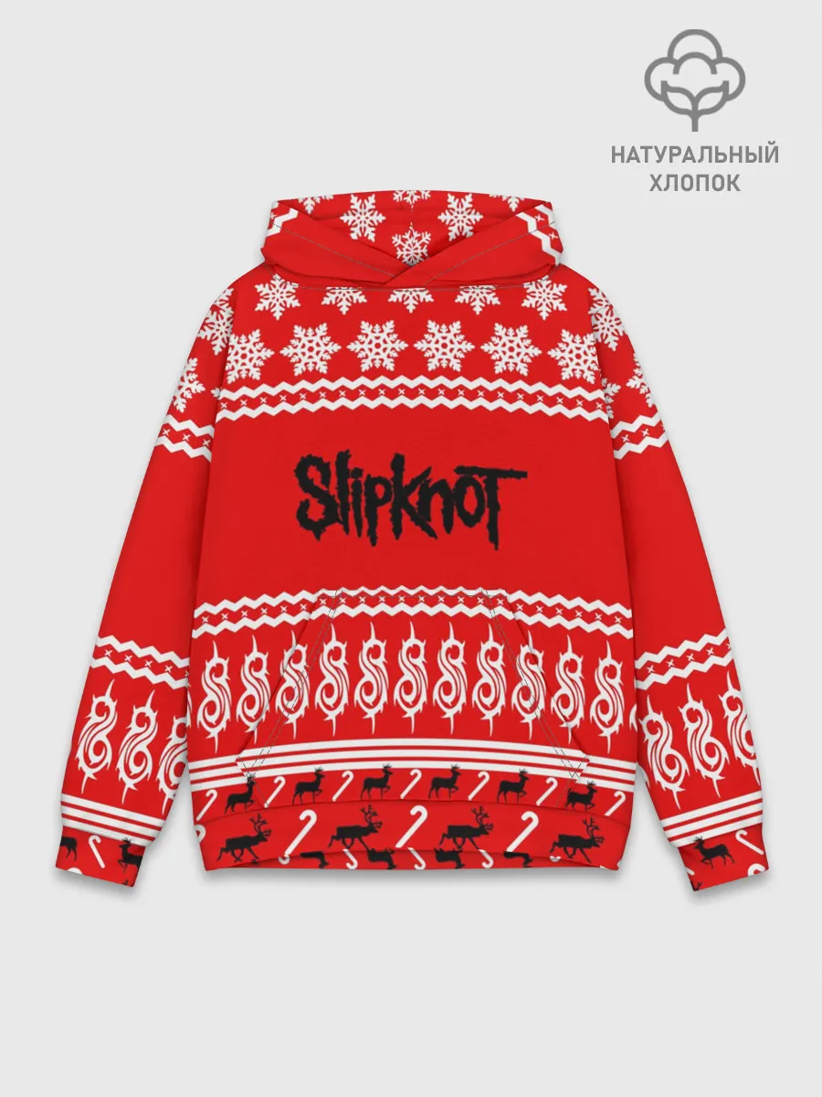 Худи мужской база хлопок / Праздничный Slipknot