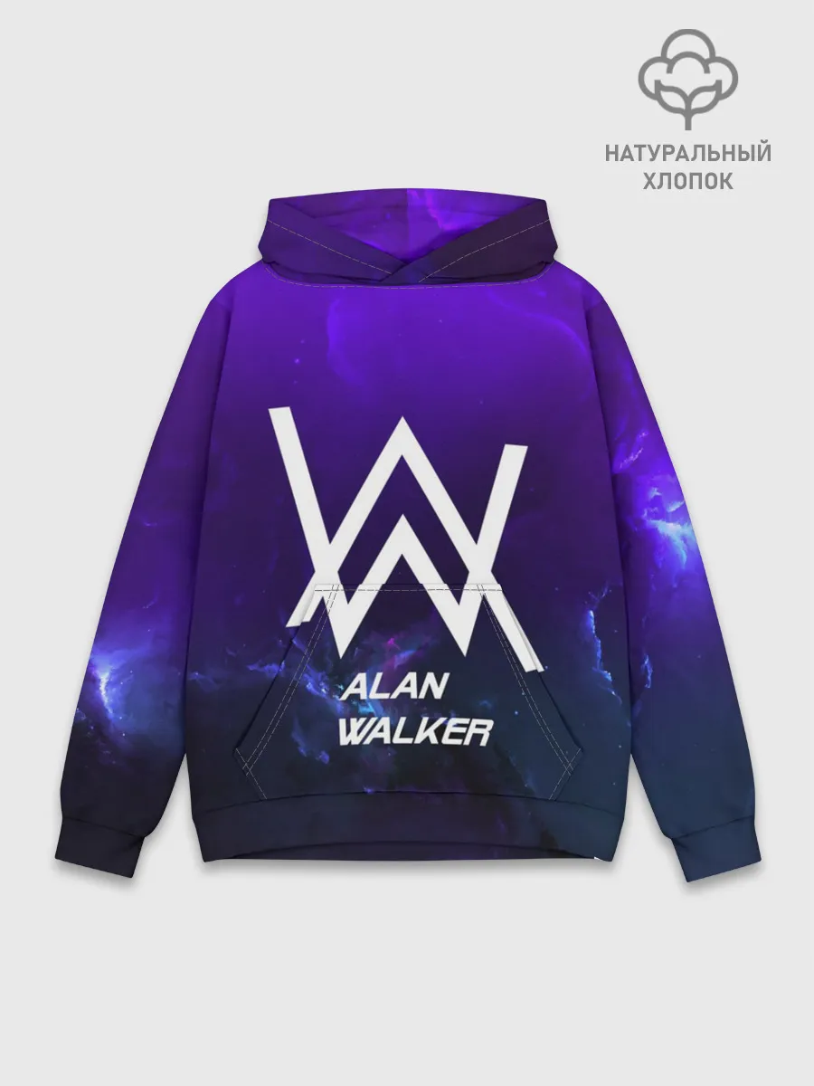 Худи мужской база хлопок / Alan Walker SPACE COLLECTION