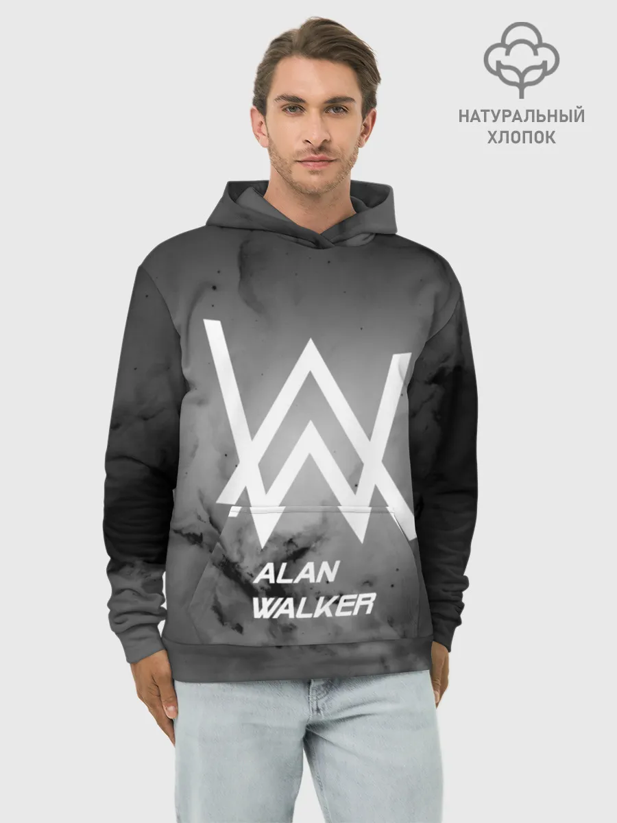 Худи мужской база хлопок / ALAN WALKER