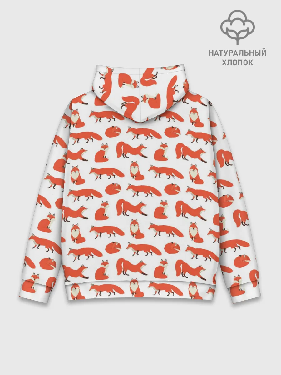 Худи мужской база хлопок / Рыжий паттер