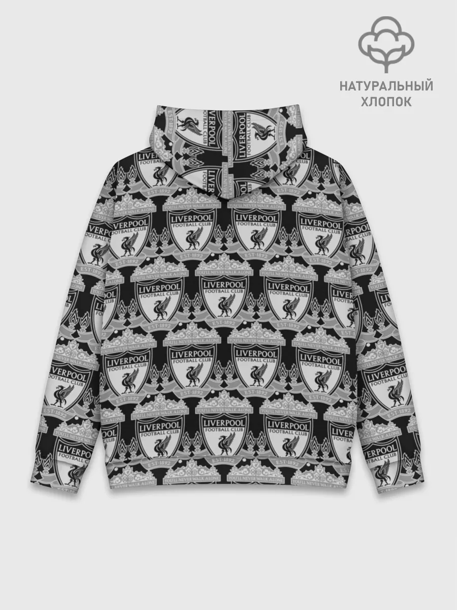 Худи мужской база хлопок / Liverpool Black&White