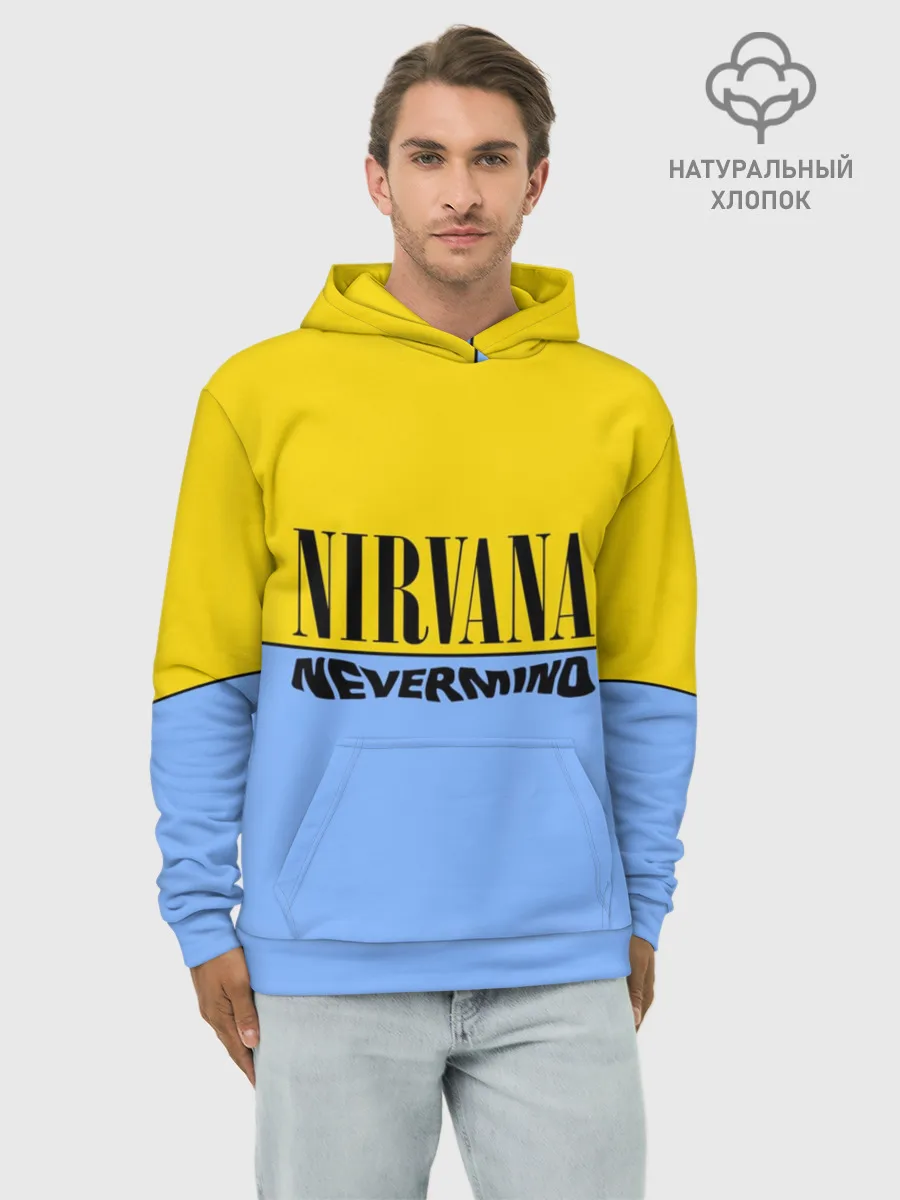 Худи мужской база хлопок / Nirvana nevermino