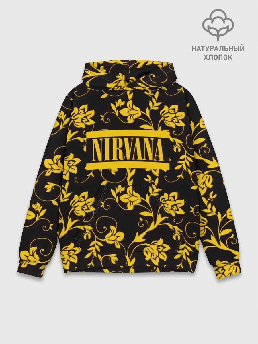 Худи мужской база хлопок / Nirvana узоры