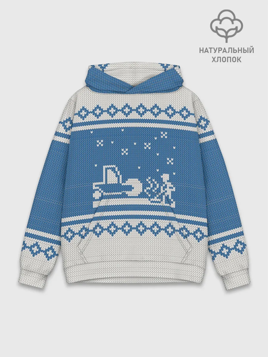 Худи мужской база хлопок / Свитер с Оленем