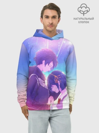 Худи мужской база хлопок / Аниме любовь