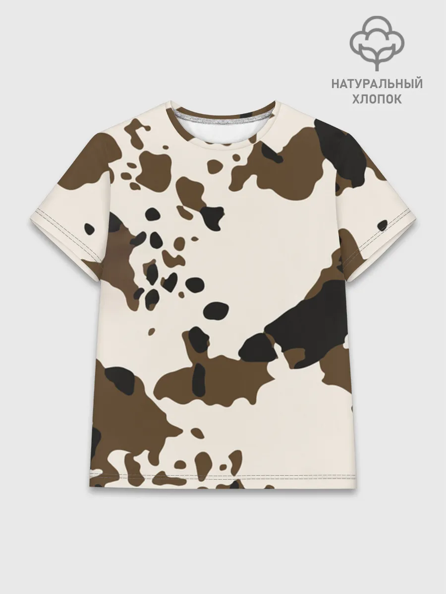 Женская базовая футболка хлопок / CowPrint