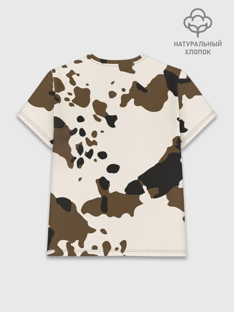 Женская базовая футболка хлопок / CowPrint