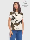 Женская базовая футболка хлопок / CowPrint