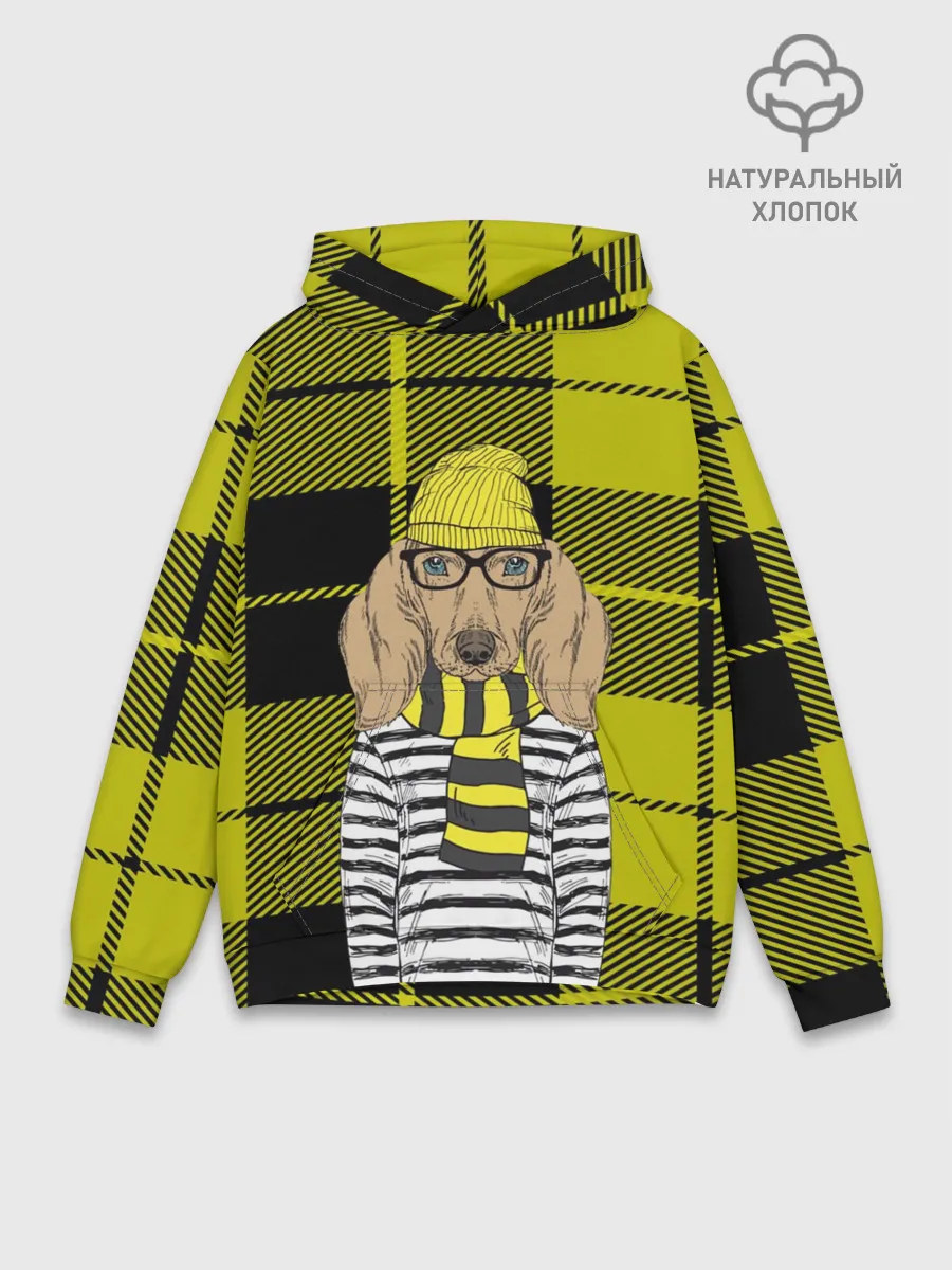 Худи мужской база хлопок / Такса Хипстер