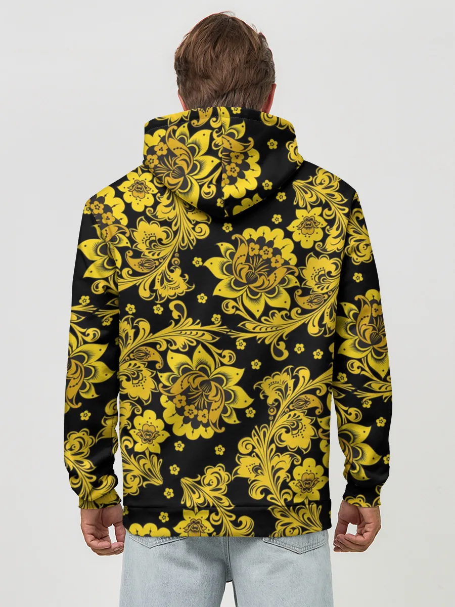 Худи мужской база хлопок / Хохлома