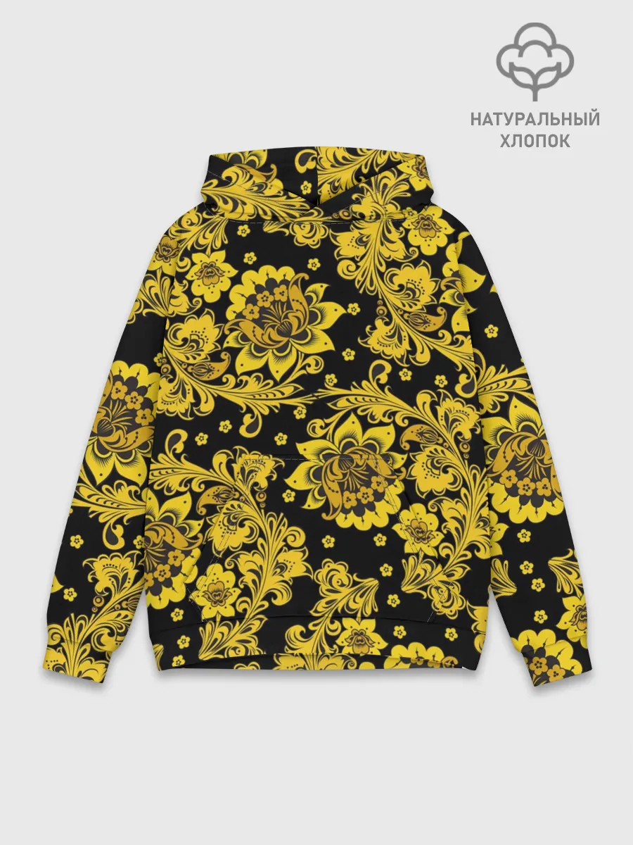 Худи мужской база хлопок / Хохлома