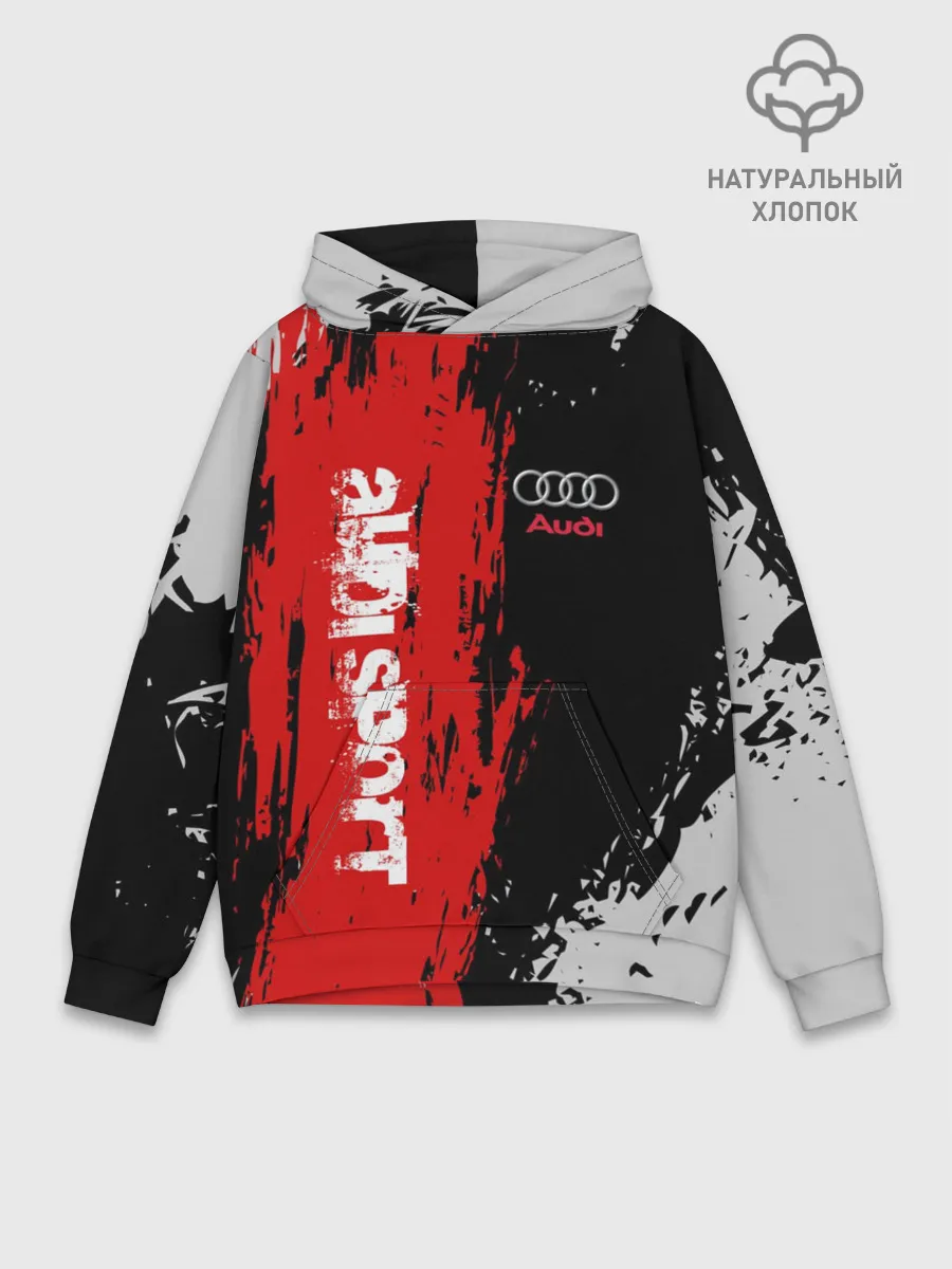 Худи мужской база хлопок / AUDI SPORT / АУДИ СПОРТ