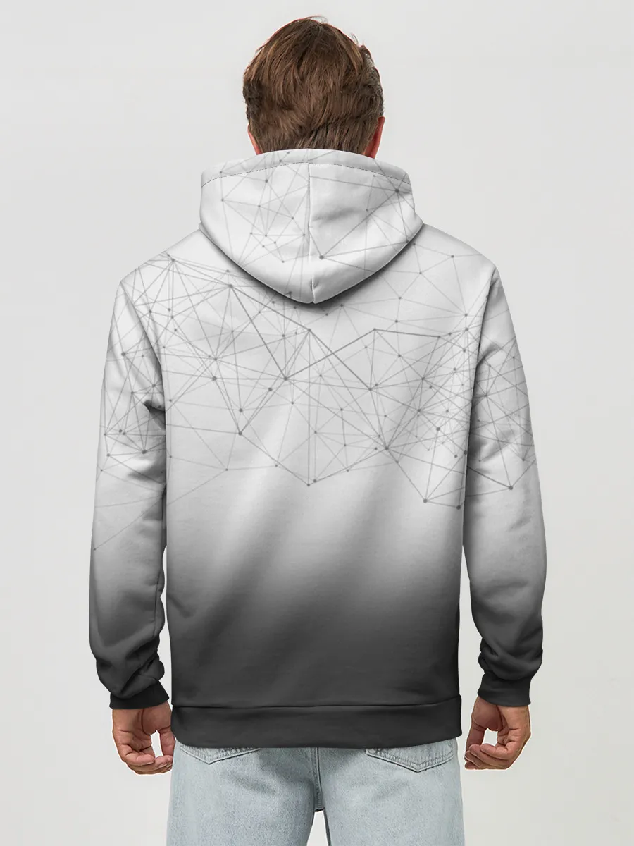 Худи мужской база хлопок / Хаски Geometry