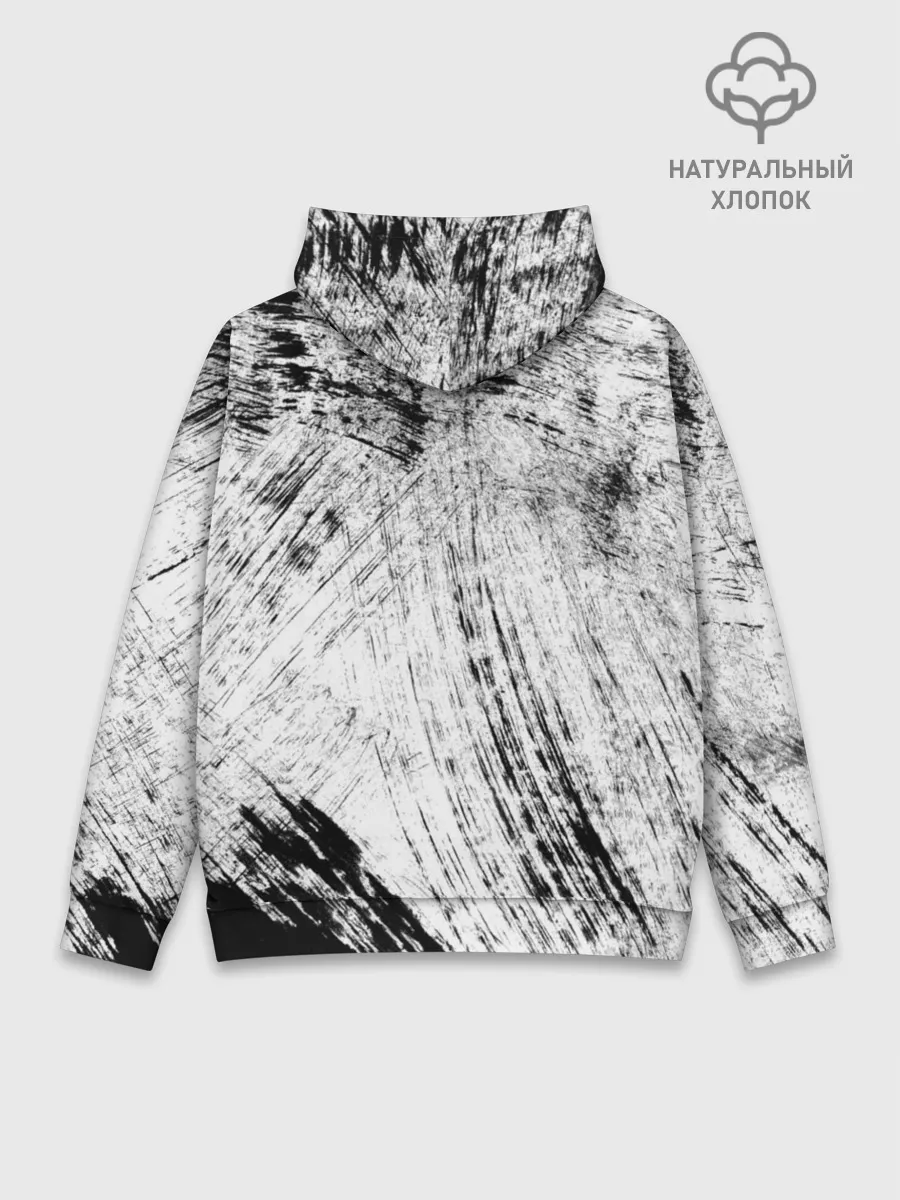 Худи мужской база хлопок / Серые штрихи