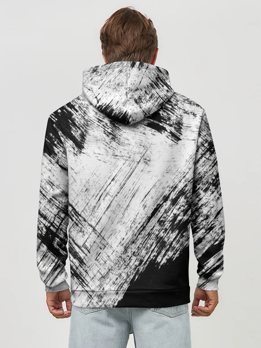 Худи мужской база хлопок / Штриховка