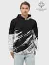 Худи мужской база хлопок / abstraction black&white