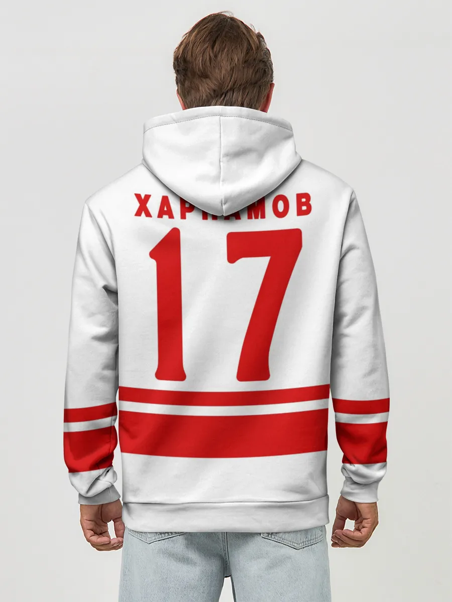 Худи мужской база хлопок / Валерий Харламов 17 White