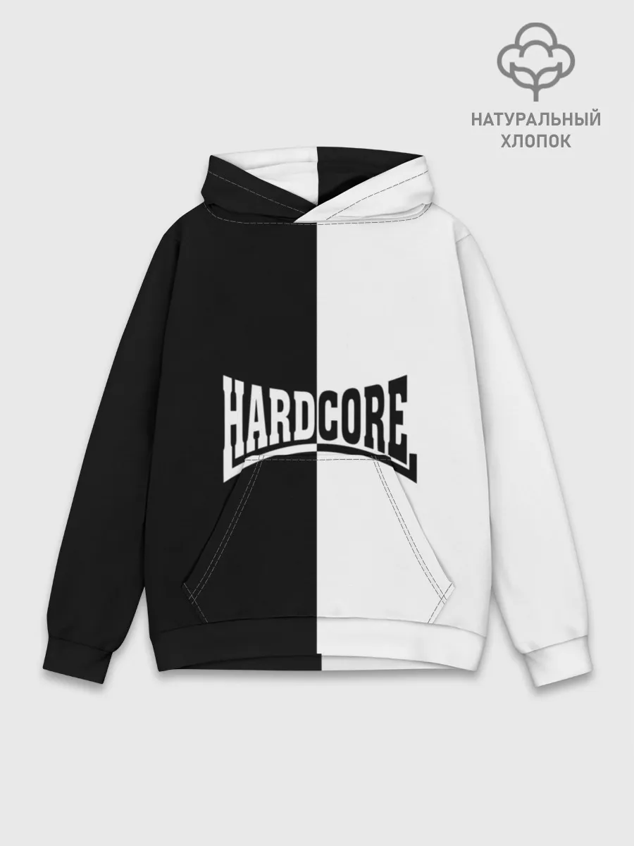 Худи мужской база хлопок / Hardcore