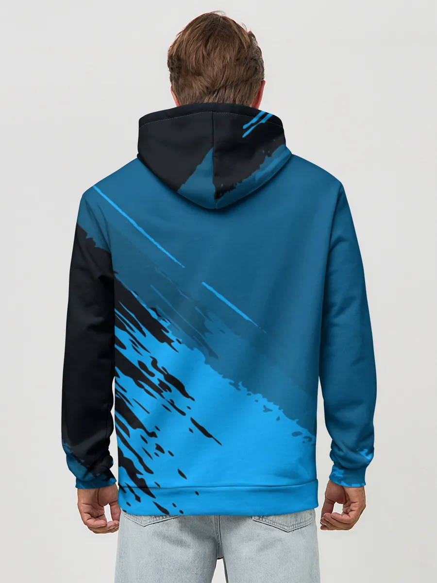 Худи мужской база хлопок / FC Juventus abstract style