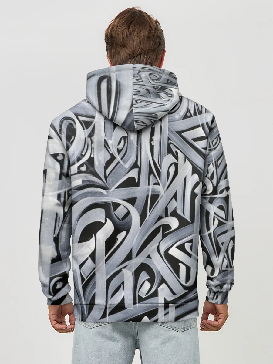 Худи мужской база хлопок / Каллиграфия