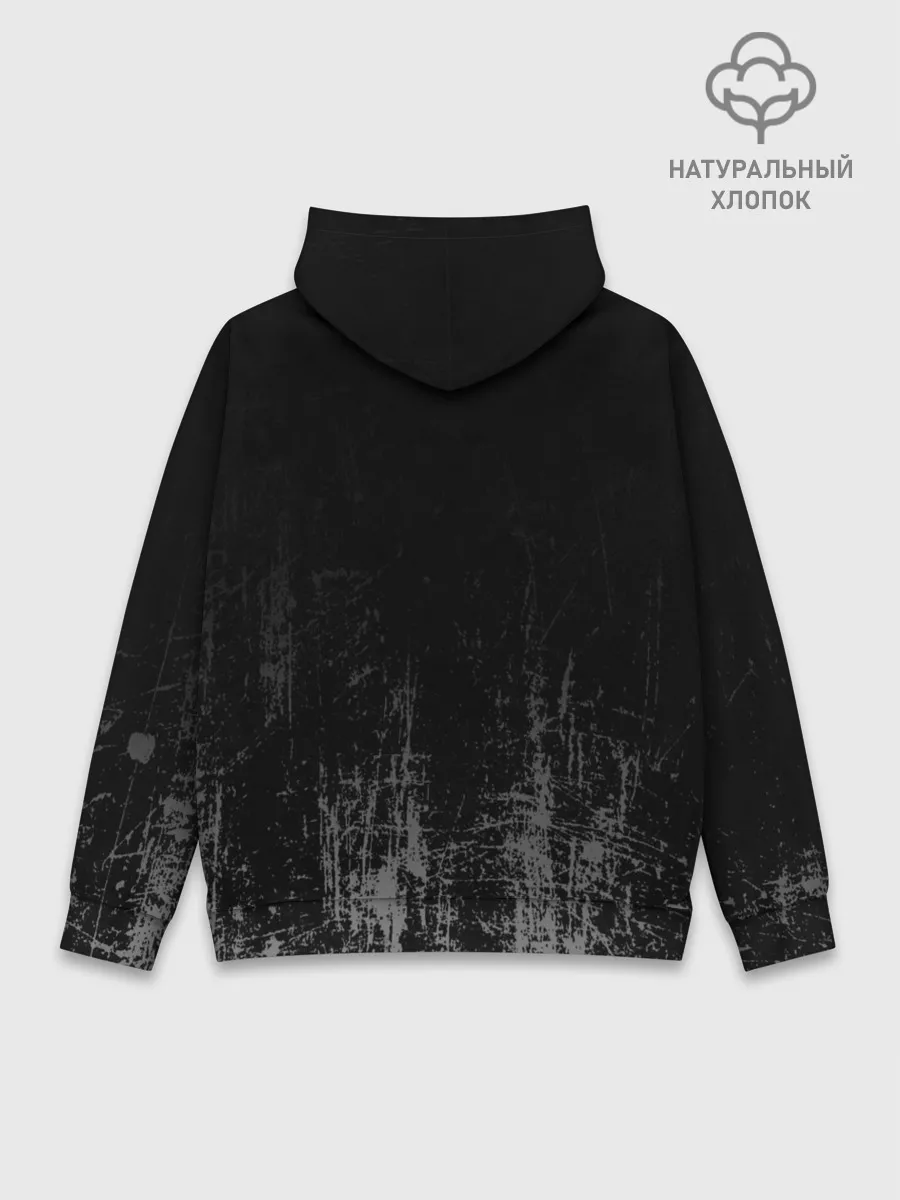 Худи мужской база хлопок / Black Grunge
